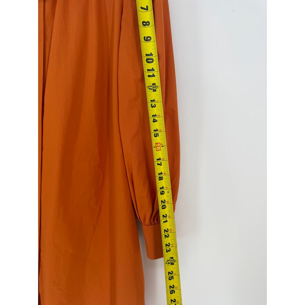 Tory Burch Artist Dress Tuscan Orange Size 4 NWT Cotton POplin $428 - Picture 9 of 13